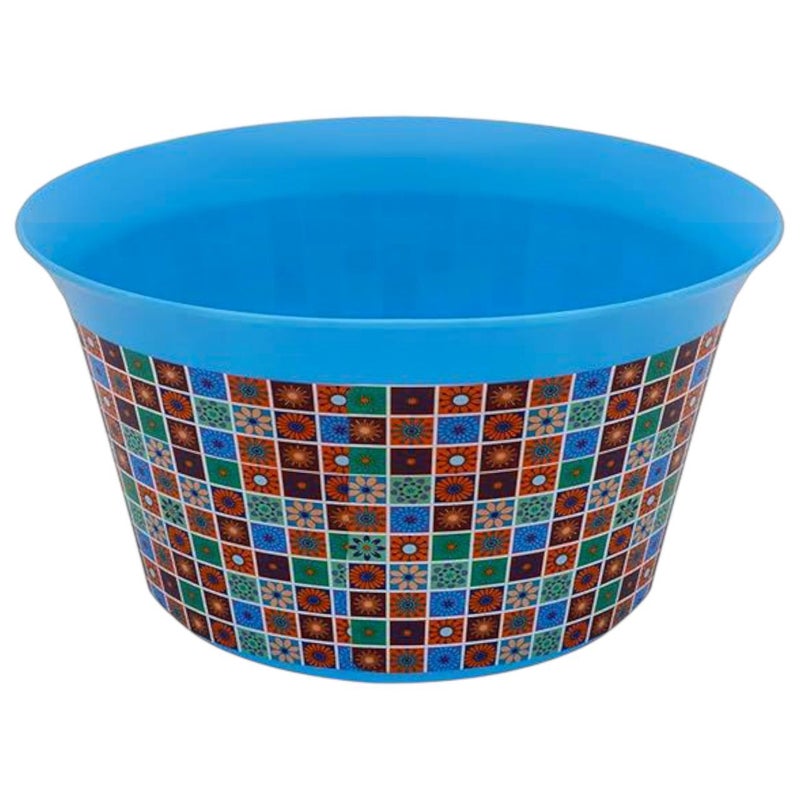 Khurshid Plastics 25cm Bola with decorative plastic from Khurshid Plast for Plastics - Blue Squares - Image 2